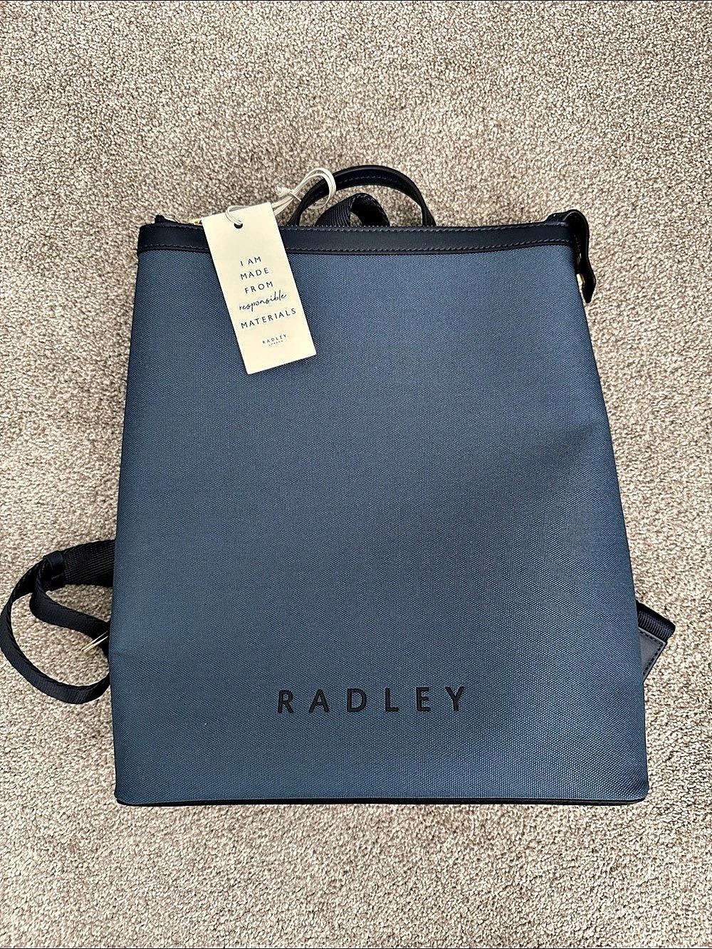 Radley London Pocket Essentials Medium Ziptop Backpack Blue